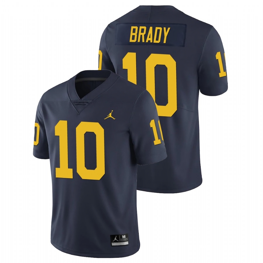 Tom Brady Michigan Wolverines Men's NCAA #10 Navy Limited College Stitched Football Jersey MGA6854JO